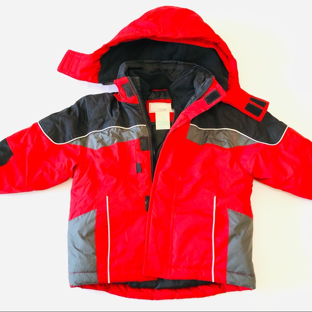 Red and Black Snow Coat - Boys 2T